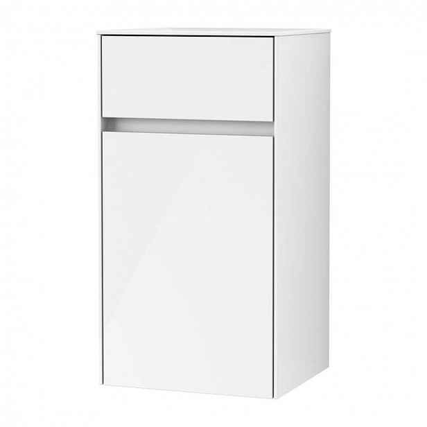 Villeroy & Boch Collaro - Boční skříňka, 40x75x35 cm, 1 dvířka, panty vpravo, Glossy White C03201DH