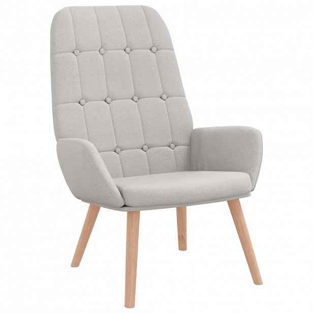 vidaXL Relaxační křeslo obláčkově šedá textil