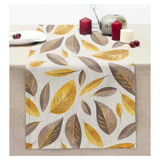 Běhoun na stůl 40x130 cm Yellow And Brown Leaves – Mila Home