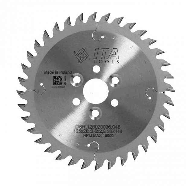 Ita Tools Diamantová drážkovací pila 125x20x36Z H6 K3,6 mm