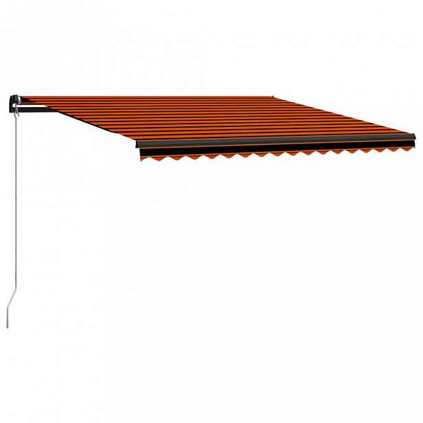 Ručně zatahovací markýza 450x300 cm Dekorhome Oranžová