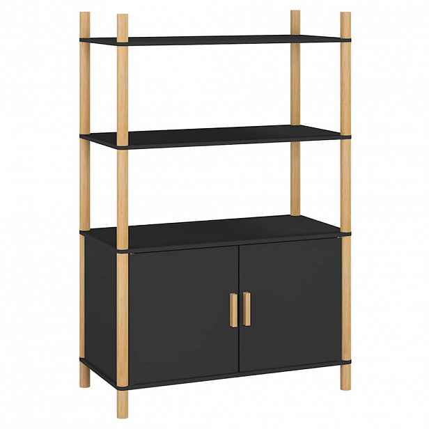 vidaXL Skříň highboard černá 80x40x121 cm ompozitní dřevo