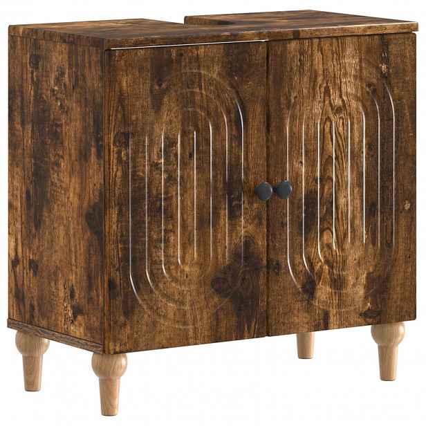 vidaXL Skříňka pod umyvadlo ALKMAAR Kouřový dub 59,5 x 31,5 x 59 cm