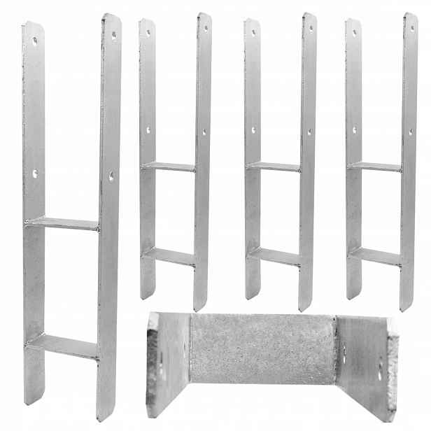 Základna Sloupku Kotvící Kolík Pro Zazdění Držák Typu H 4x 120x600 PSH120 Domax