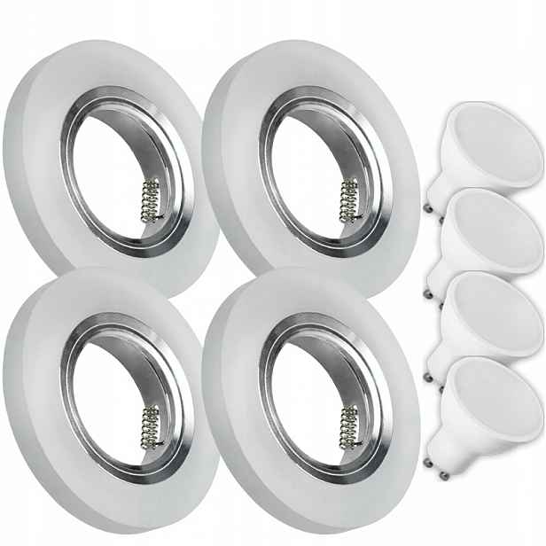 4X Skleněná Lampička Moderní Kulaté Stropní Svítidlo Kolo Silné Sklo Námraza Led Žárovka 5W