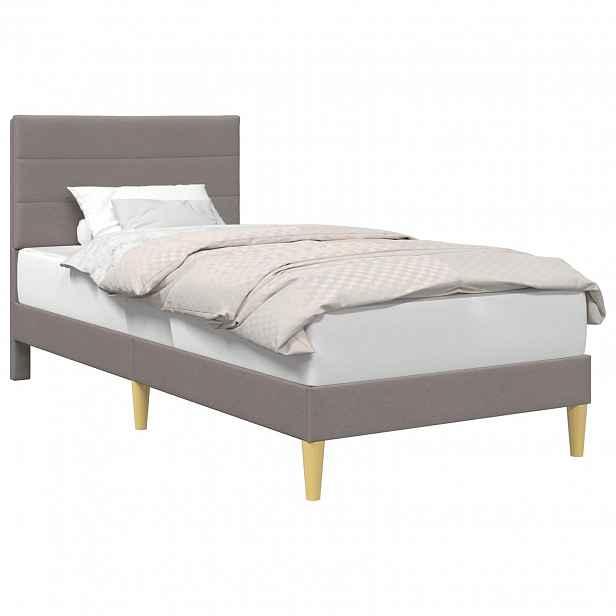 vidaXL Rám postele s čelo Taupe 90 x 190 cm Textil