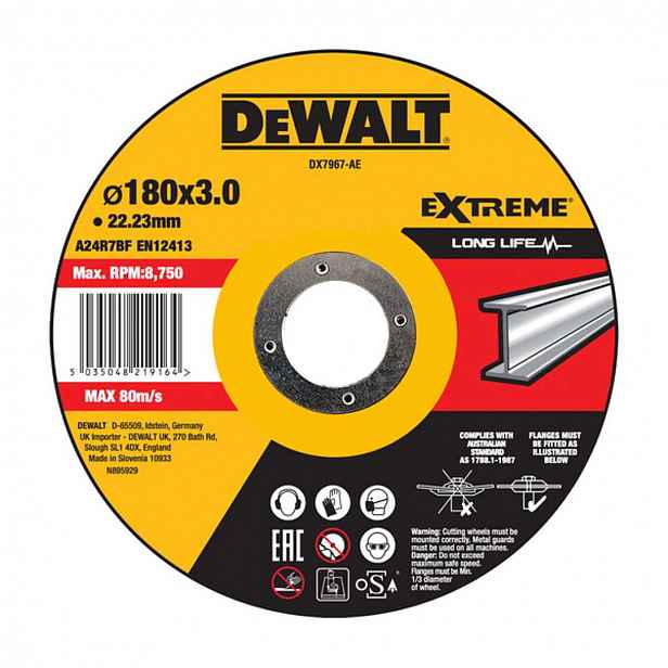 DeWALT - Sada řezných kotoučů na kov 180x22,23 mm, 25 ks DX7967-AE