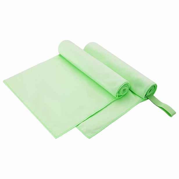vidaXL Sportovní osušky 2 ks Zelená 100 x 50 cm Polyester a polyamid