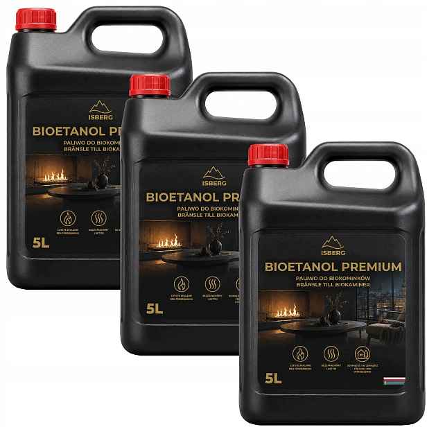 3 x Isberg Bioetanol bez zápachu pro biokrb Premium 3 x 5 l (15 l)
