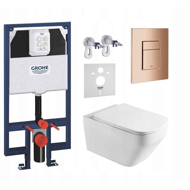 7v1 Sada Wc, Stelaz Grohe Slim Wc Mísa Imprese Tornado Tlačítko