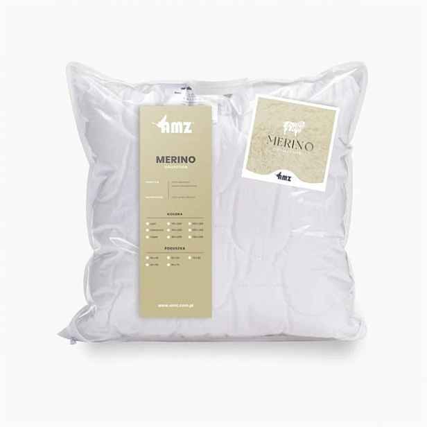 Amz Merino Polštář Prošívaná 50x70 100% Merino vlna 650 g