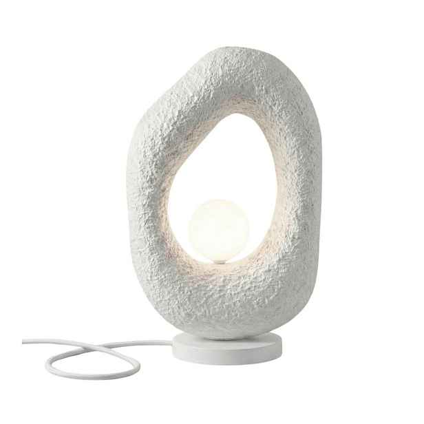 Bílá kovová stolní lampa (výška 50 cm) Lore – Opviq lights