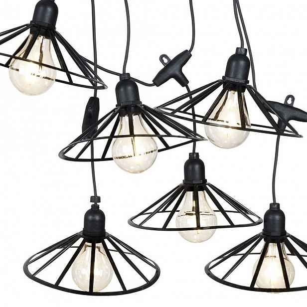 Led zahradní girlanda s časovačem, 6 žárovek, IP44 5,5 metru, dekorace