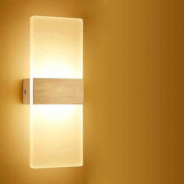 nástěnné Led svítidlo do ložnice chodby schody, 12W 3000K, bílá teplá