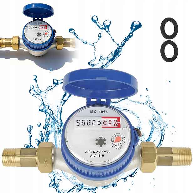 Vodoměr Měřič Studené Vody Antimagnetický 1/2" 1.5 m³