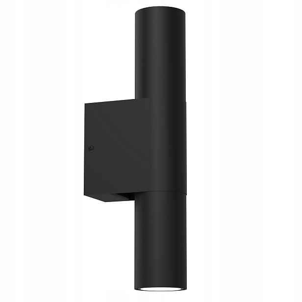 Nástěnná lampa loftová černá tuba 30 cm horní část a spodní část, minimalistická Luminex