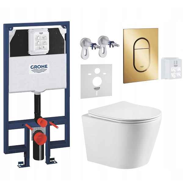 7v1 Sada Wc, Stelaz Grohe Slim Wc Mísa Imprese Tornado Tlačítko
