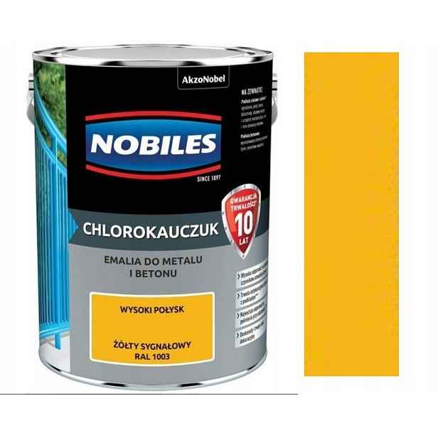 Nobiles Chlorkaučuk Smalt 5 L Žlutý Signální
