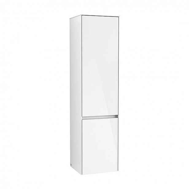 Villeroy & Boch Collaro - Skříňka vysoká, 40x154x35 cm, 2 dvířka, panty vpravo, Glossy White C03301DH