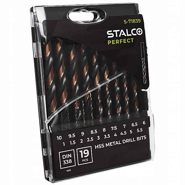 Vrtáky Do Kovu Hss Sada 19 Ks 1–10 MM Přesné Trvanlivé Stalco