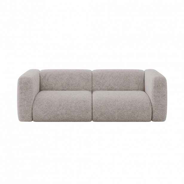 ALTDECOR MODULÁRNÍ pohovka MIRA-S1, 2místná, 228 × 89 × 70 cm, světle šedá, velur