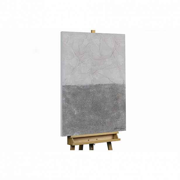 KUNSTLOFT RUČNĚ MALOVANÝ AKRYLOVÝ OBRAZ ŠEDÝ, 70/100 CM