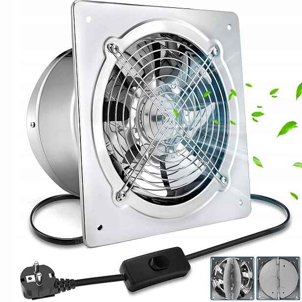 Nástěnný Odsávací Ventilátor 150 MM 525 M3/H Pro Kuchyň/dílnu/farmu