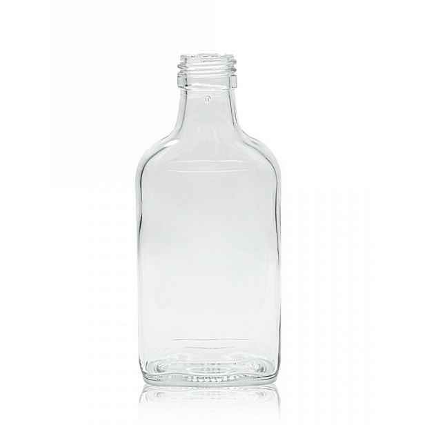 Skleněná lahev placatka 200 ml PP 28