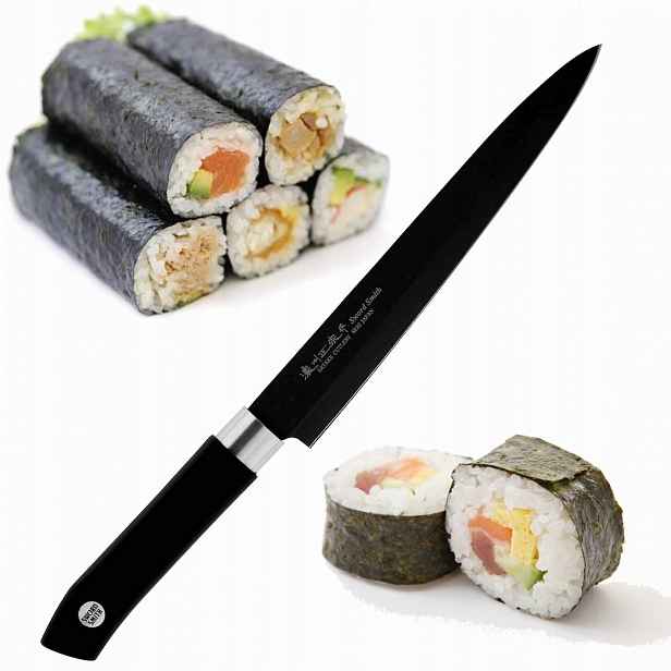 Satake Sword Smith Black Japonský ostrý Nůž Sashimi Yanagiba na sushi 21 cm