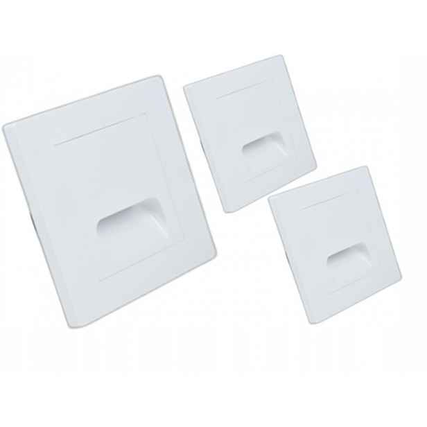 3x Schodišťová objímka Halogen Led 230V Bílá Premium