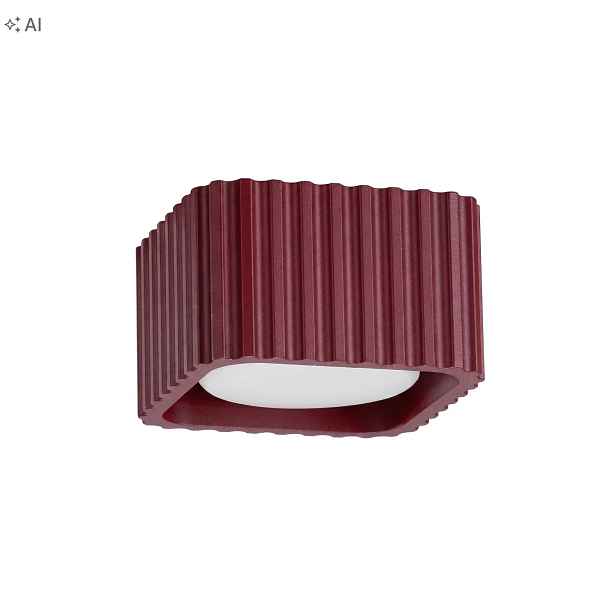 Stropní Svítidlo Riff 1 burgundy Svítidlo Čtvercová stropní lampa Gx53 SL.3074 Sollux