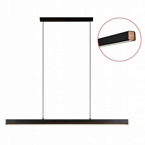 Závěsné Stropní Svítidlo Led 80 cm Dlouhá horizontální závěsná lampa černá