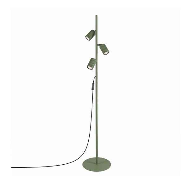 Zelená hliníková stojací lampa s ohybatelnou konstrukcí (výška 155 cm) Gleam – Sollux
