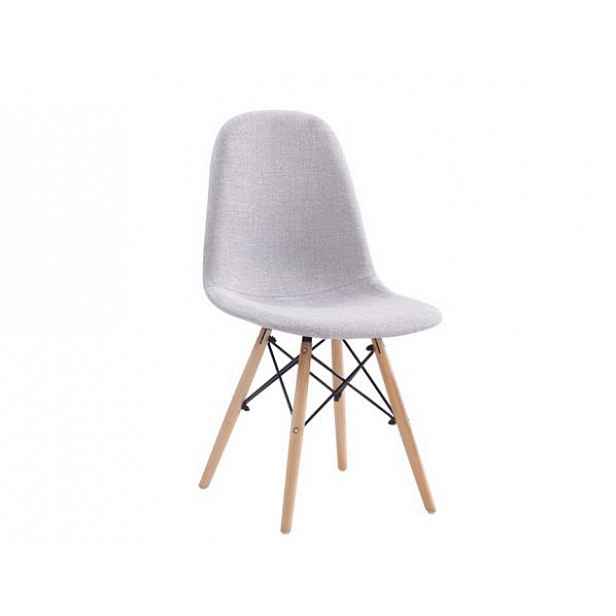 Jídelní židle, světle šedá, buk DARELA NEW - výška 83 cm
