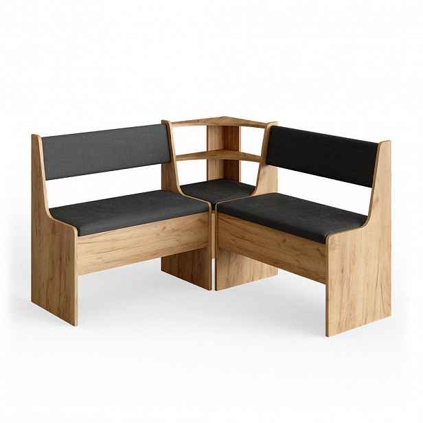 Vicco LAVICE DO JÍDELNY DO ROHU Roman Zlatý mocný dub 76.6 x 41.5 cm