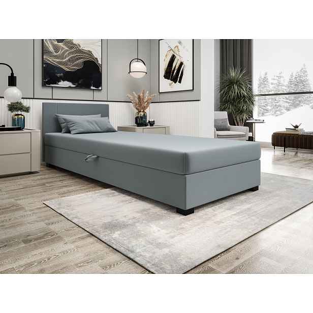 Čalouněná jednolůžková postel 90x195 ARIADNA 1 - modrošedá