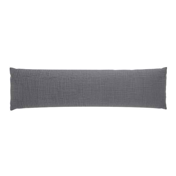 Livarno® Mušelínový potah na polštář pro spánek na boku, 40 x 145 cm (šedá)