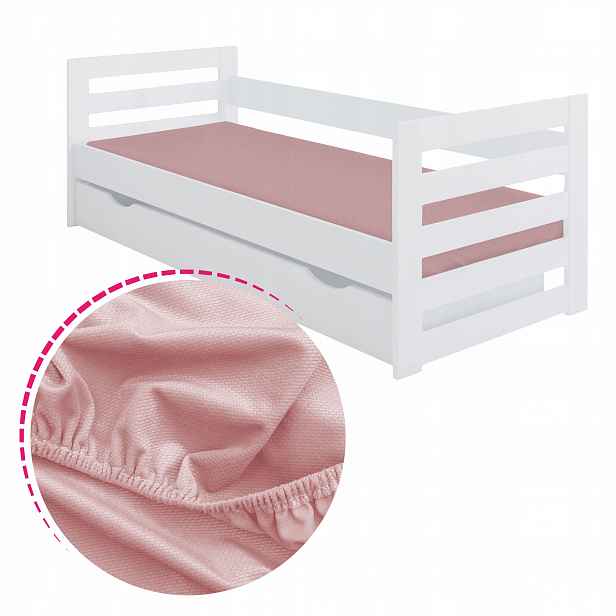 Povlak na postel 80x160 s gumičkou Plyš Velvet Starorůžová