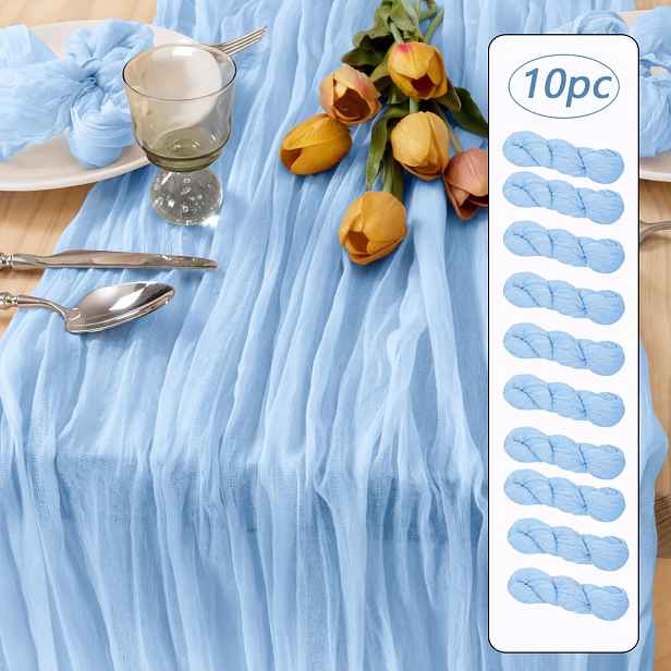 TEMU 10 ks Proutěných ubrusů na stůl, bohémské gázové ubrusy, krajové průsvitné ubrusy na svatbu, narozeniny, baby shower, párty, bohémská dekorace