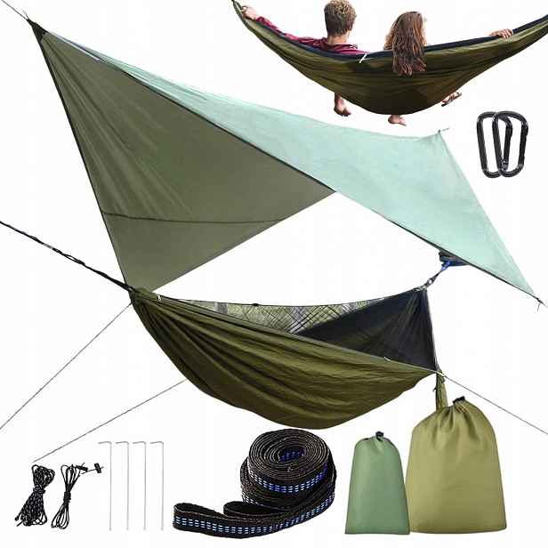 Turistická Houpací Síť S Moskytiérou Bushcraft Survival Ultralehká 290X140 cm