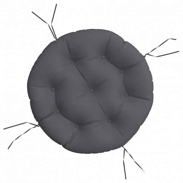 vidaXL Kulatý sedák antracitový Ø 60 x 11 cm oxfordská tkanina