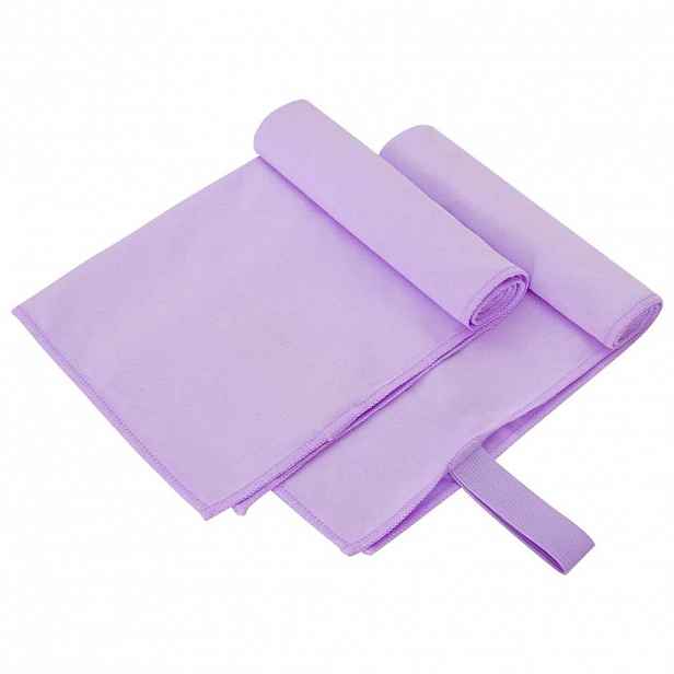 vidaXL Sportovní osušky 2 ks Fialová 50 x 30 cm Polyester a polyamid