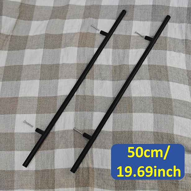 TEMU 2 ks/19,69 palce/50 cm prodloužené úchyty na šatní skříň, nerezová ocel, robustní a odolné, povrch broušený, velmi hladké, příjemné na dotek,