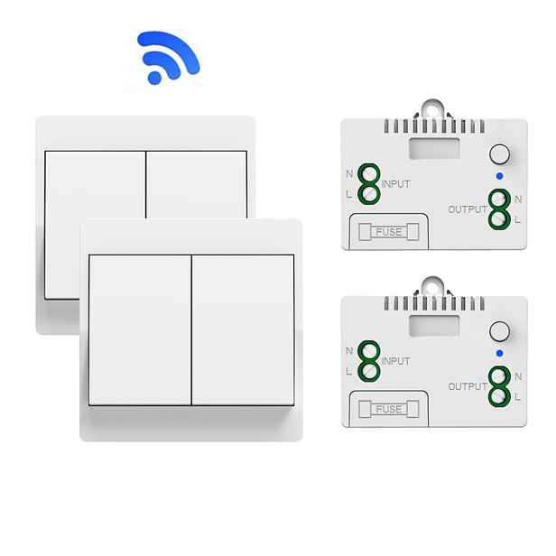 2x Bezdrátový Stínový Přepínač 230V 433MHZ 2 přijímače