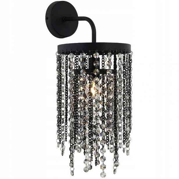 Černá Křišťálová Nástěnná Lampa Do Obývacího Pokoje V Ložnici Toolight, Černá