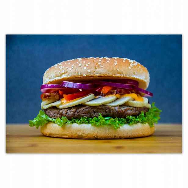Plakáty 185x125 Hamburger se zeleninou