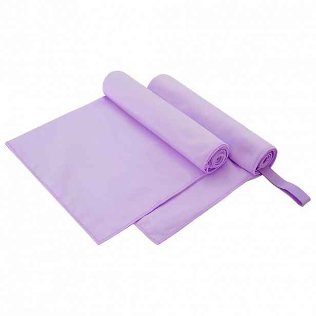 vidaXL Sportovní osušky 2 ks Fialová 100 x 50 cm Polyester a polyamid