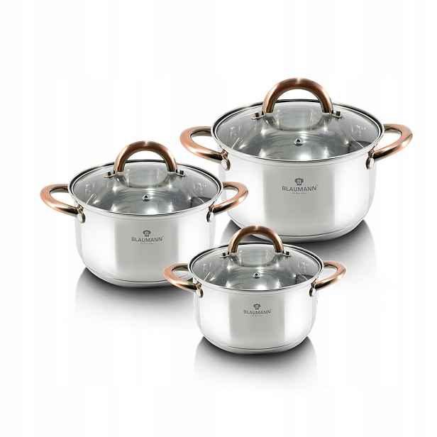 BL-3247 Sada hrnců 6 ks Blaumann Stainless Steel Gourmet Line
