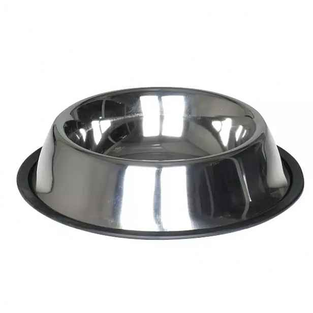 Miska protiskluzová chrom 0,9 l / 17 cm