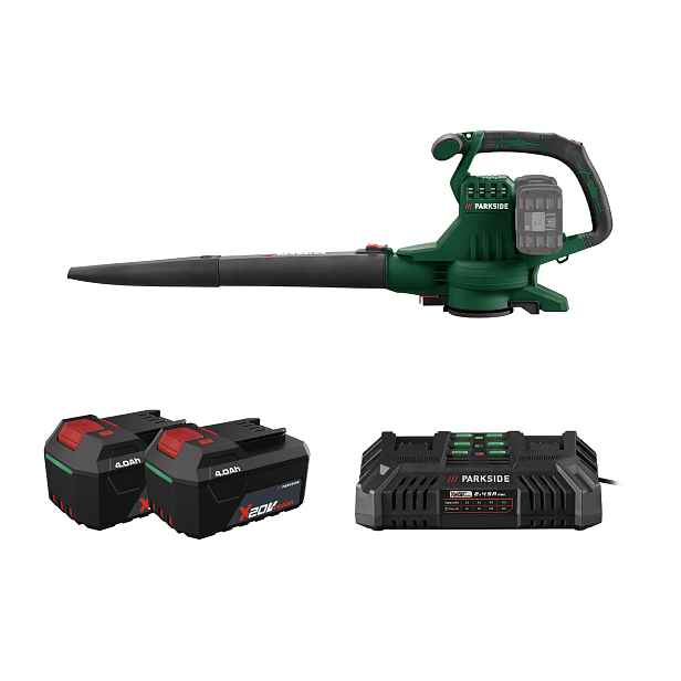 Parkside® Aku vysavač / foukač listí Plsa D3, 2x 4 Ah